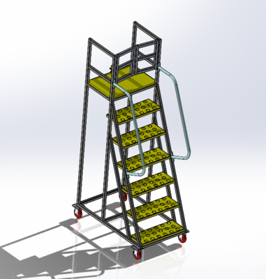 工程機械與移動梯子的數(shù)字化設計 基于Solidworks的3D數(shù)模工程實現(xiàn)